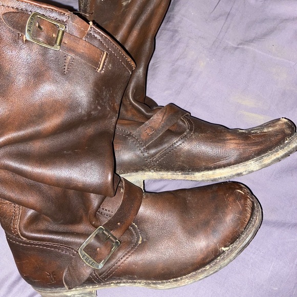 Mid calf brown Frye boots - Picture 7 of 8